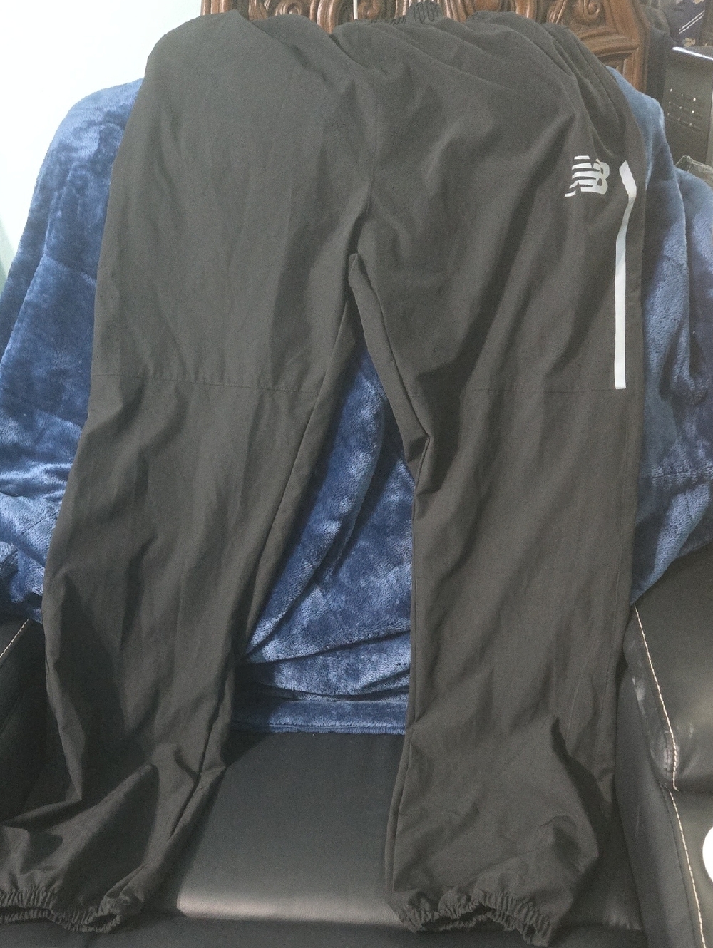 New Balance Black Track Pants with Reflective Accent